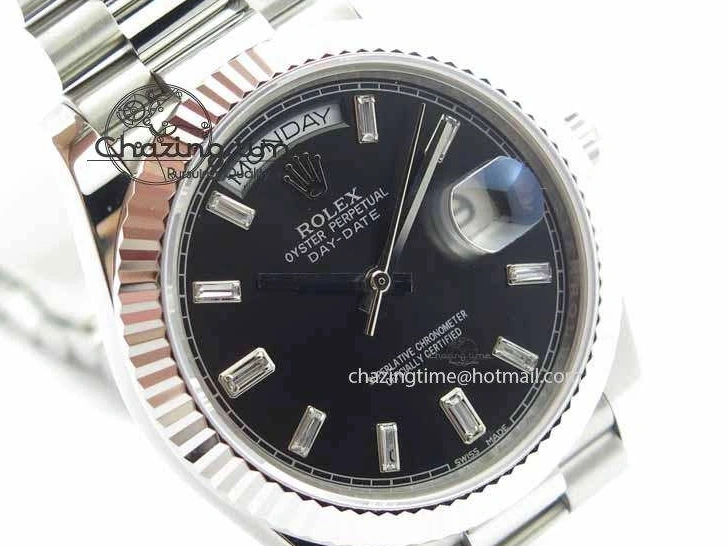 MiroTime 0503 Day Date 40mm SS BP Maker Best Edition Black Dial Diamond Markers On SS Bracelet A Casual 3691